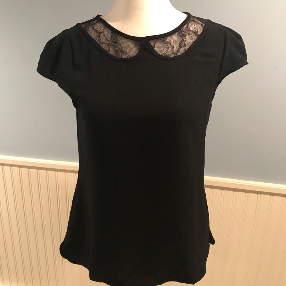 LOFT Lace Accent Shirt - Size XS